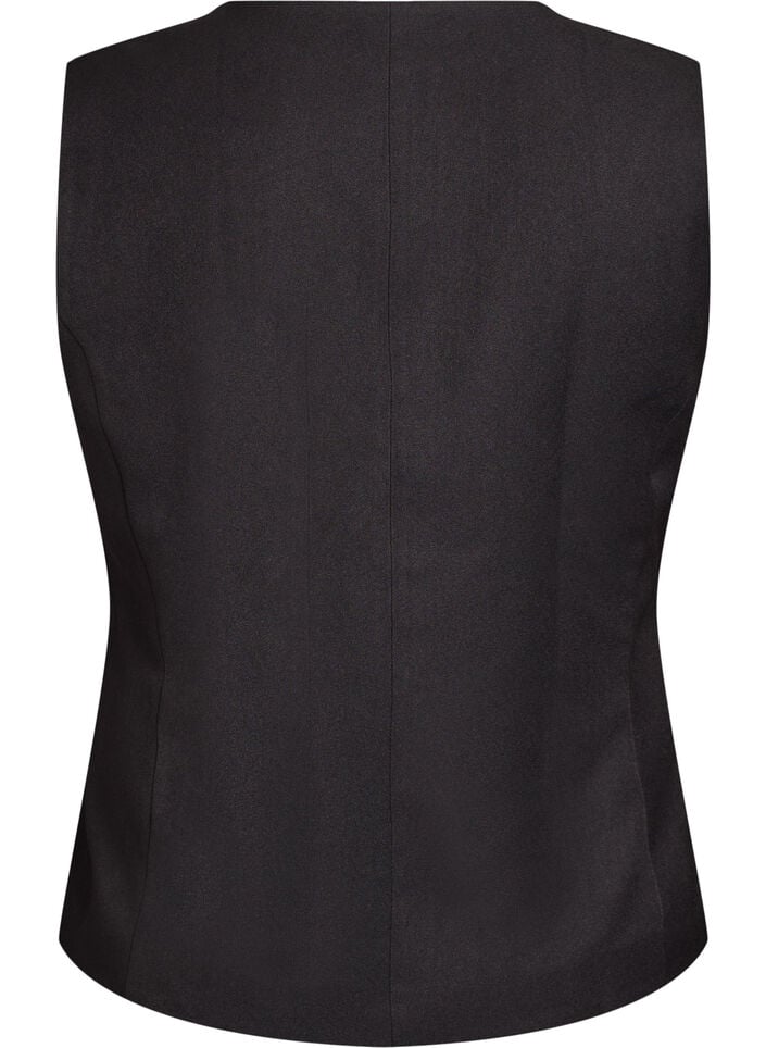 Vest med knappelukking, Svart, Packshot