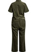 Cordfl&oslash;yels jumpsuit med straight fit ben, Gr&oslash;nn, Packshot image number 1