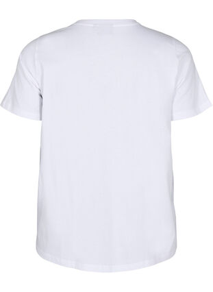 Zizzi T-skjorte med brystlomme, Hvit, Packshot image number 1