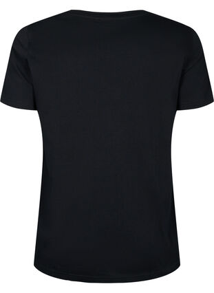 T-skjorte i bomull med paljetter, Black W. Face, Packshot image number 1