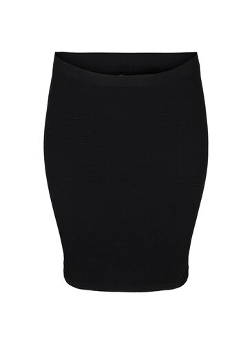 Tettsittende sømløst skjørt, Black, Packshot image number 0