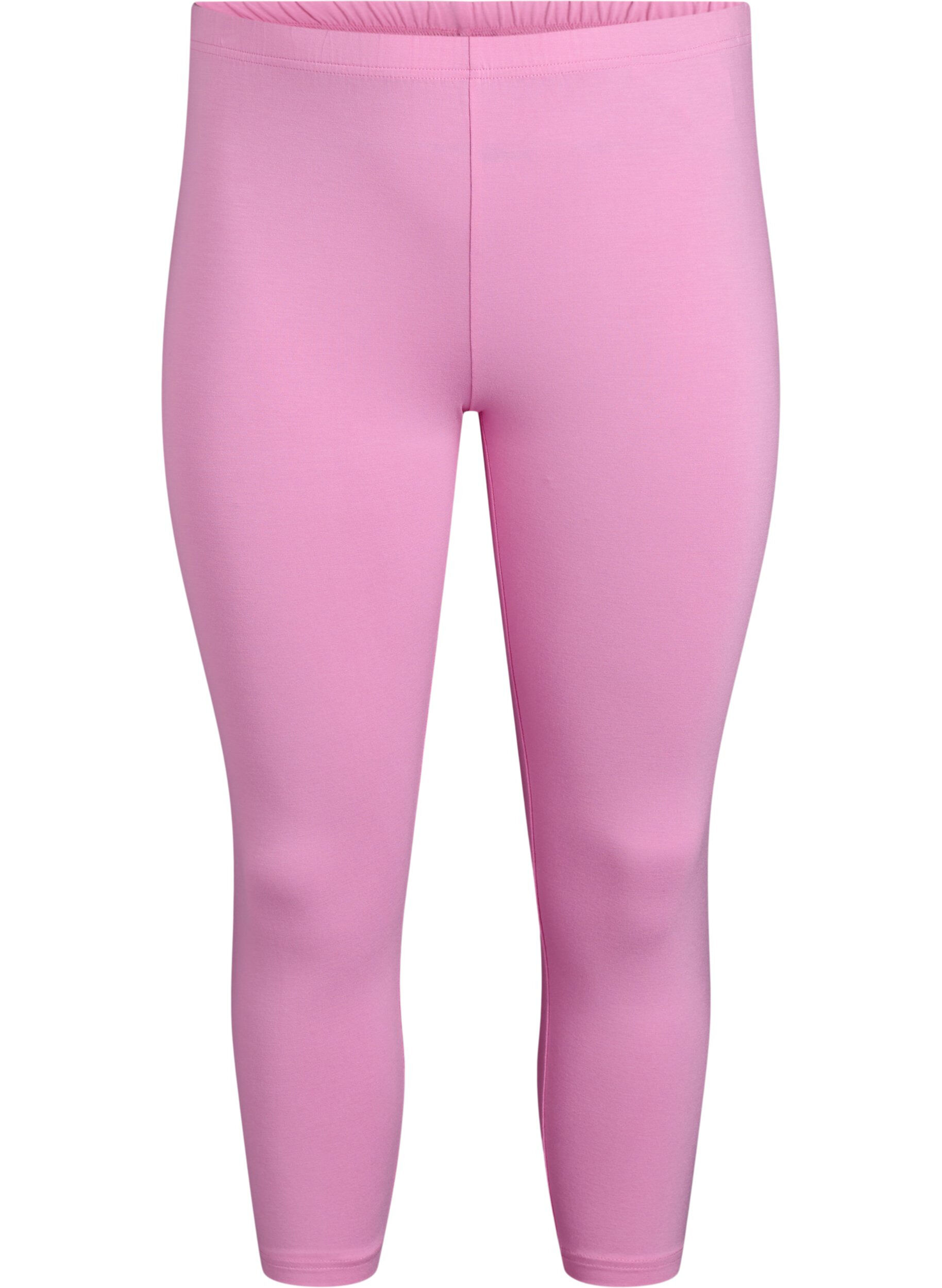 Zizzi Basis 3/4 leggings i viskose, Rosa, Packshot image number 0