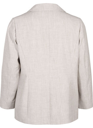 Zizzi Melert blazer med knappelukking, String, Packshot image number 1