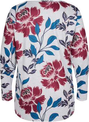 Bluse med lange ermer, LGM Flower AOP, Packshot image number 1