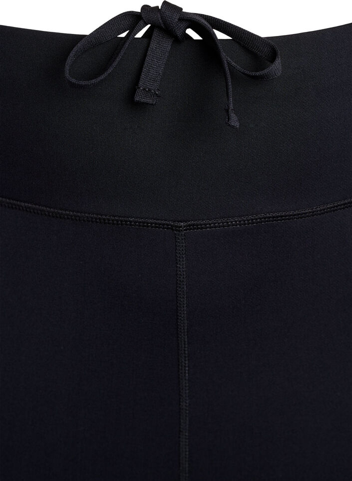 Capri løpetights med lett kompresjon, Svart, Packshot image number 3