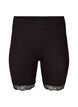 Sykkelshorts med blondekant, Svart, Packshot image number 0