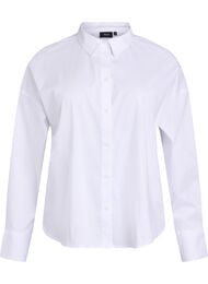 Klassisk bomullsskjorte med en Loose fit, Bright White