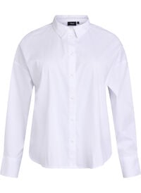 Klassisk bomullsskjorte med en Loose fit, Hvit Klassisk bomullsskjorte med en Loose fit