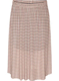 Rutete midiskj&oslash;rt i netting, Beige