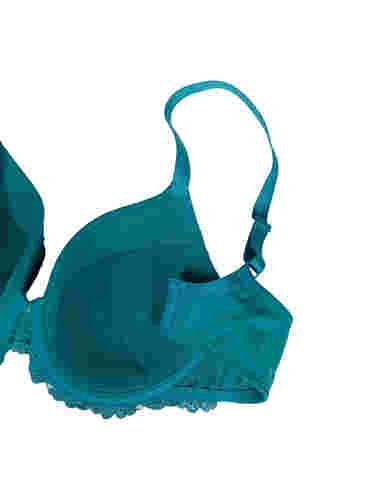 Blonde-BH med bøyle og vattering, Green-Blue Slate, Packshot image number 3