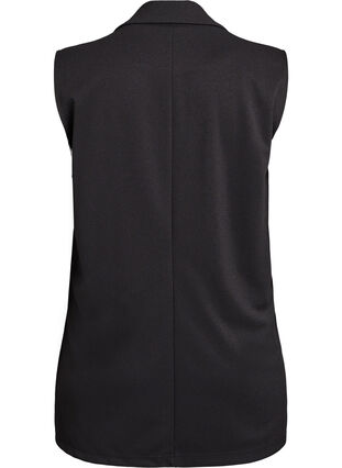 Zizzi Ermeløs blazer-vest med klassiske slag, Black Shimmer, Packshot image number 1
