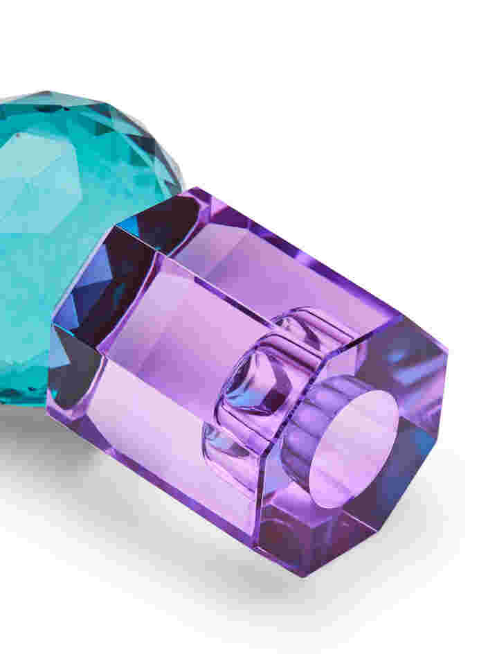 Lysestake i krystall, Violet/Petrol, Packshot image number 1