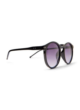 Solbriller med runde glass, Black, Packshot image number 1