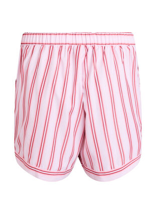 Zizzi Løse shorts med striper og lommer, Rosa, Packshot image number 1