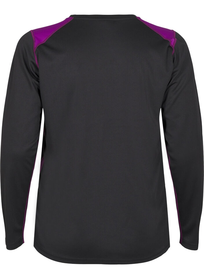 To-tone termisk topp med lange ermer, Black w. Charisma, Packshot