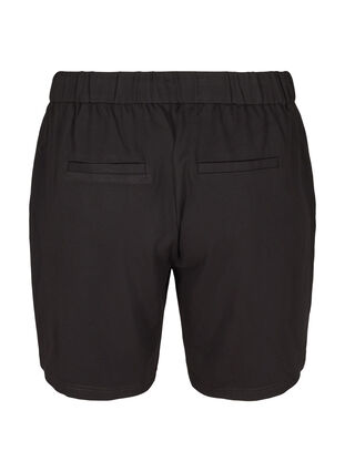 Ensfargede shorts med lommer, Black, Packshot image number 1