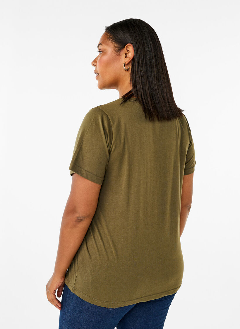 FLASH - T-skjorte med motiv, Olive Night Flower, Model image number 1