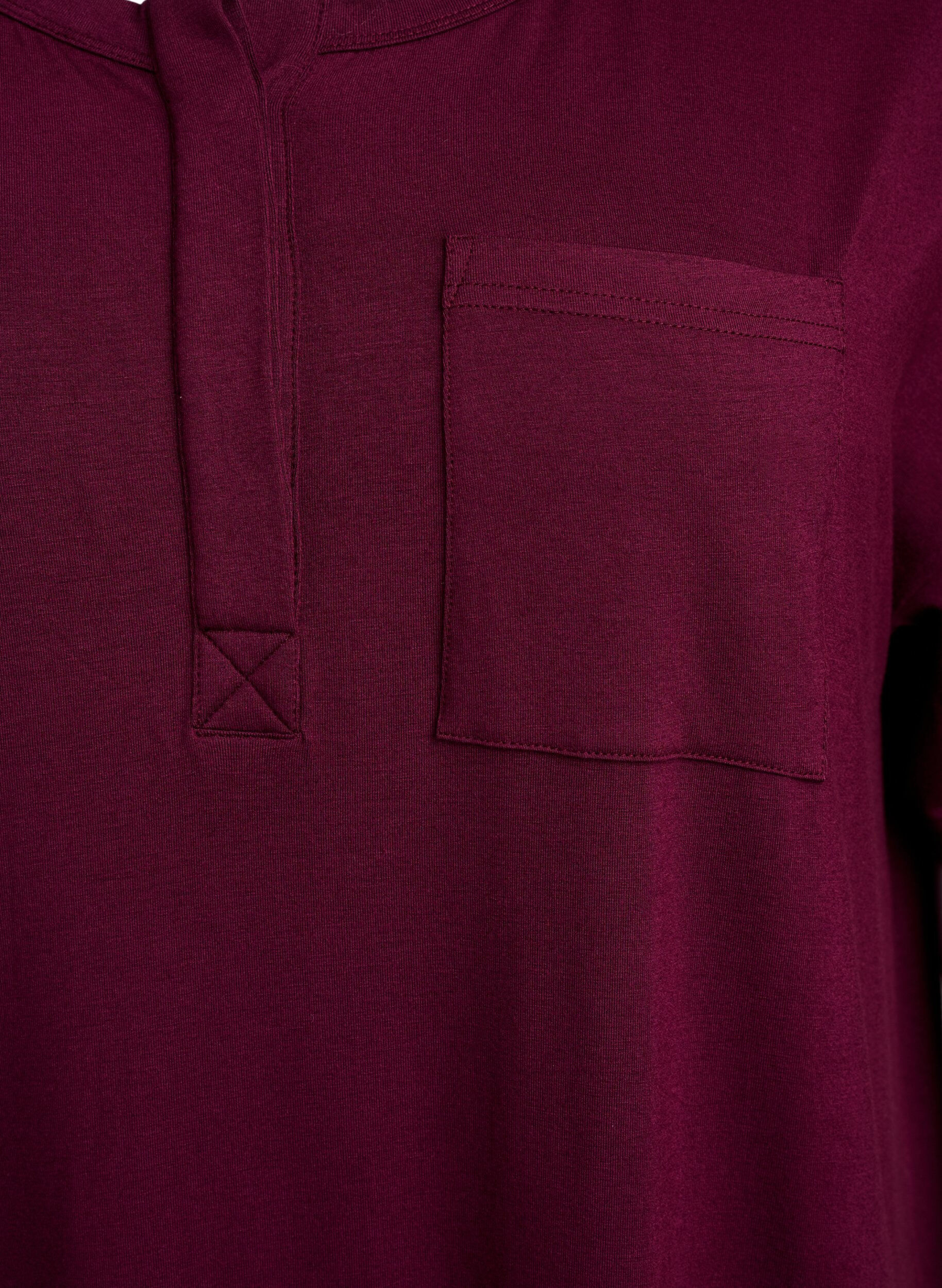 Zizzi Kortermet nattkjole i viskose, Fig, Packshot image number 2