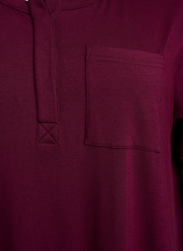 Kortermet nattkjole i viskose, Fig, Packshot image number 2