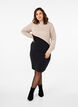 Fargeblokk kjole med høy hals, Black w. P.Cashmere, Model image number 0