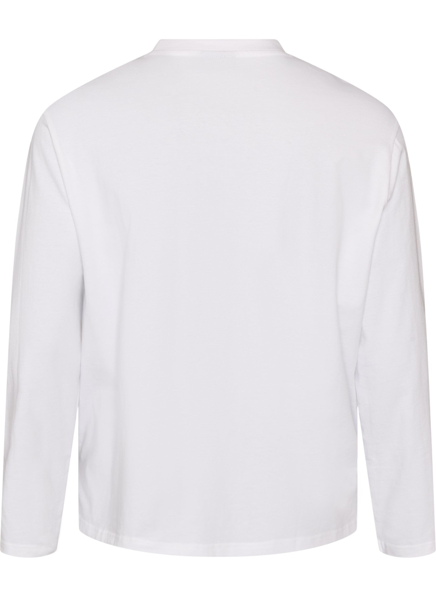 ZizziBasis t-skjorte med lange ermer, Hvit, Packshot image number 1