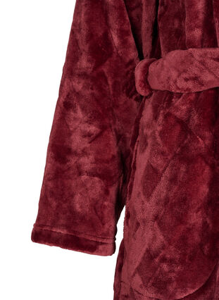 Morgenkåpe med glidelås og lommer, Rose, Packshot image number 3