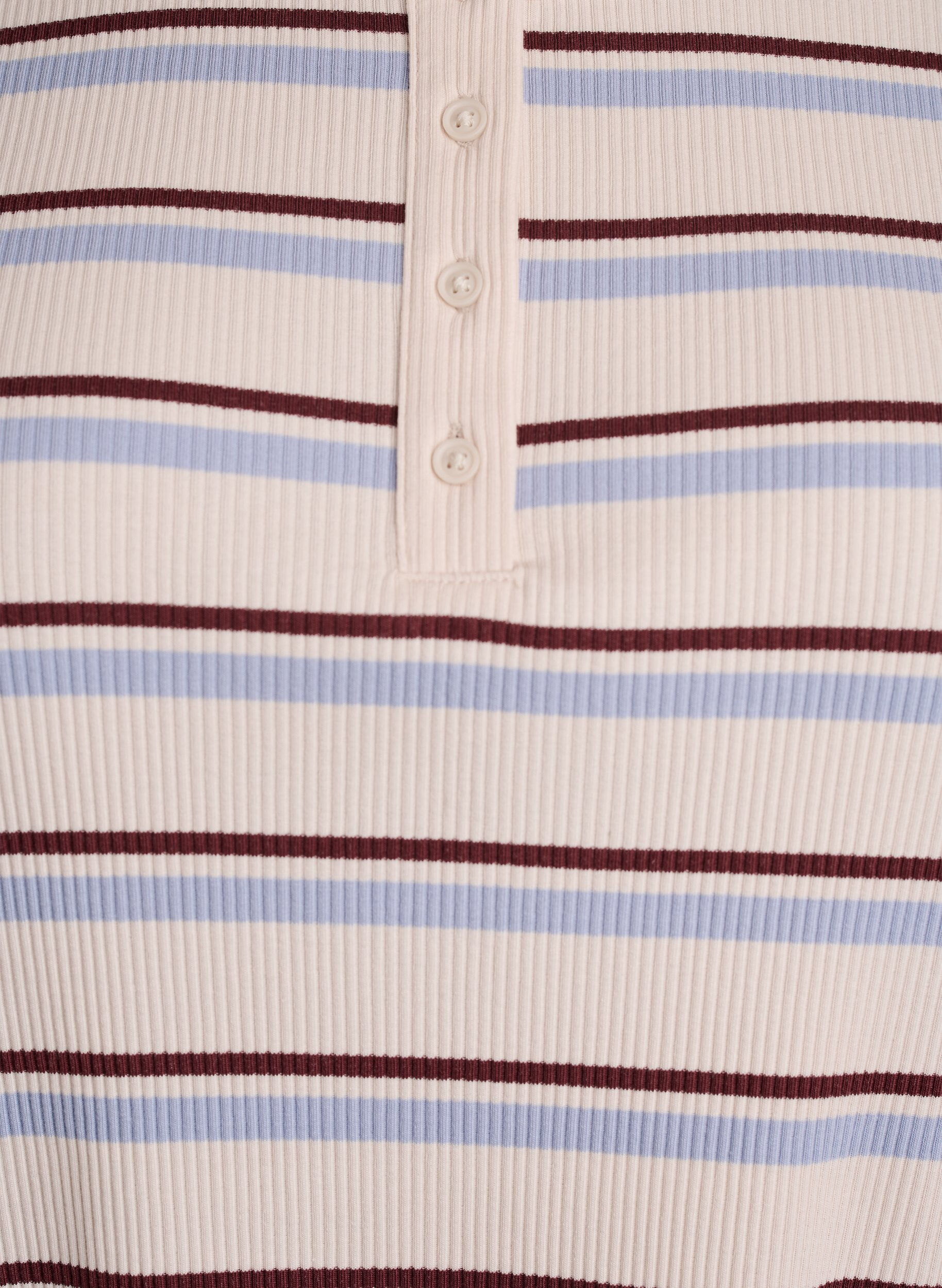 ZizziRibbet T-skjorte med striper og knappedetalj, Lilla, Packshot image number 2
