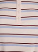 Ribbet T-skjorte med striper og knappedetalj, Lilla, Packshot image number 2