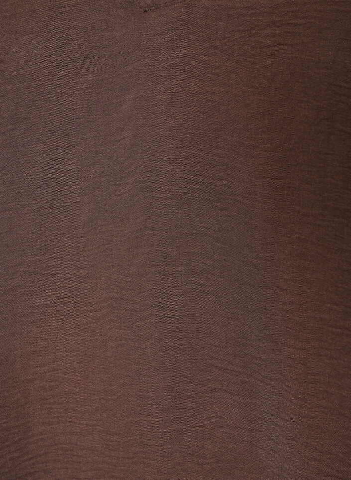 Bluse med 3/4 ermer, Brun, Packshot image number 2