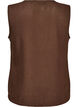 Ermel&oslash;s vest med V-hals og knapper, Brun, Packshot image number 1