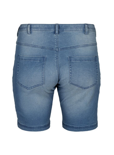 Slim fit Emily shorts med normal midje, Light blue denim, Packshot image number 1