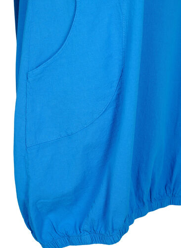 Kortermet kjole i bomull, French Blue, Packshot image number 3