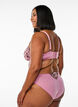 Balconette-BH med broderte blomster, Rosa, Model image number 2