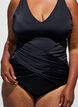 Badedrakt med drapert kryssdetalj, Svart, Model image number 2