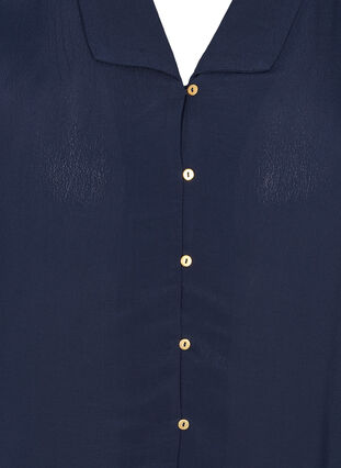 Viskoseskjorte med 3/4-ermer, Navy Blazer, Packshot image number 2