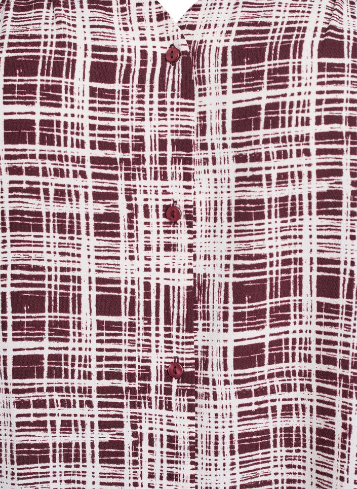 Skjortebluse med 1/2 ermer, M&oslash;rk Bordeaux, Packshot image number 2