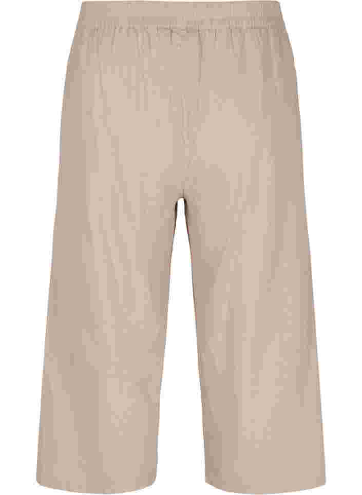 7/8-bukser i bomullsmiks med lin, Simply Taupe, Packshot image number 1