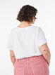 Bomulls T-skjorte med trykk, Hvit, Model image number 2