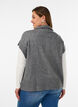 Strikkevest med h&oslash;y krage og glidel&aring;s, Gr&aring;, Model image number 2