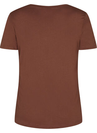 T-skjorte i bomull med korte ermer, Chestnut Change, Packshot image number 1