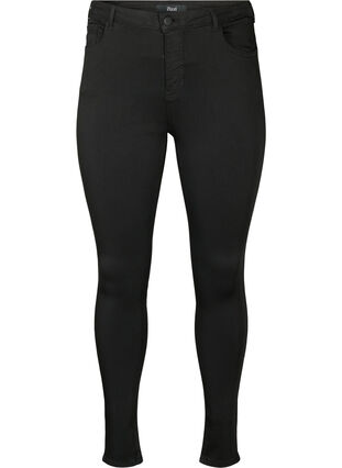 Stay black jeans med høy midje, Black, Packshot image number 0