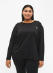 Langermet treningsbluse med struktur, Black, Model image number 0