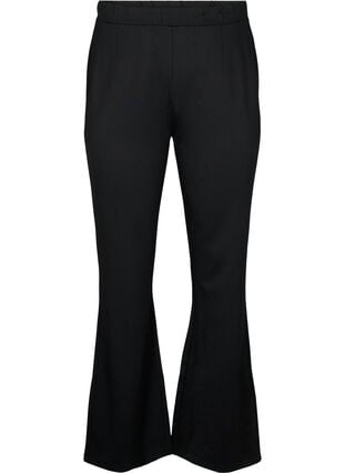 Zizzi Bootcut-bukse i viskoseblanding, Svart, Packshot image number 0