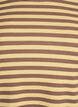 Stripete bluse med lange ermer, Brun, Packshot image number 2
