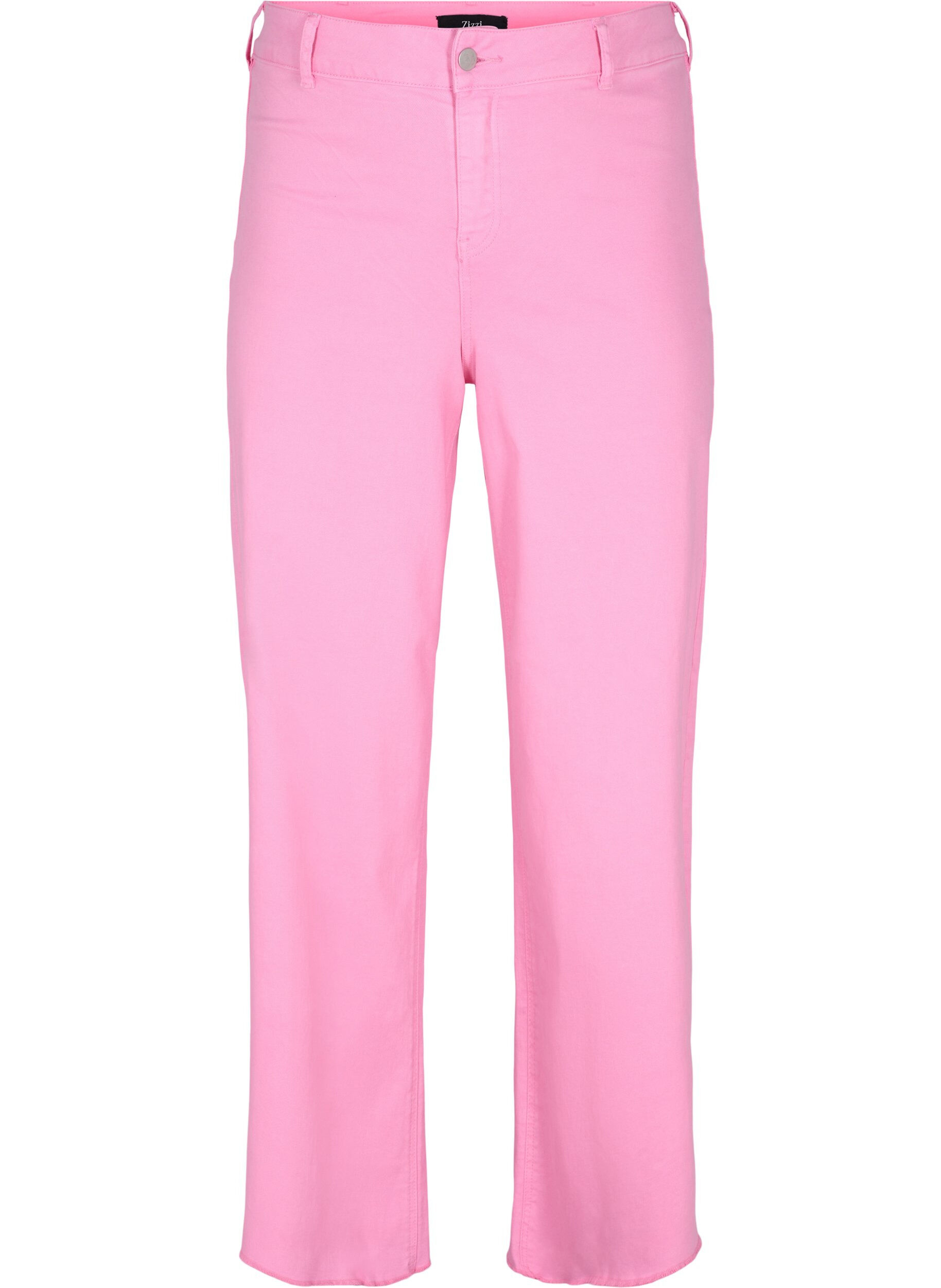 Zizzi Flared jeans med h&oslash;yt liv, Rosa, Packshot image number 0
