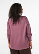 Strikkebluse med rund hals, Rosa, Model image number 2