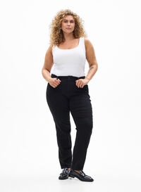 Slim fit jeans med vanlig midje, Black Slim fit jeans med vanlig midje, Black, Model