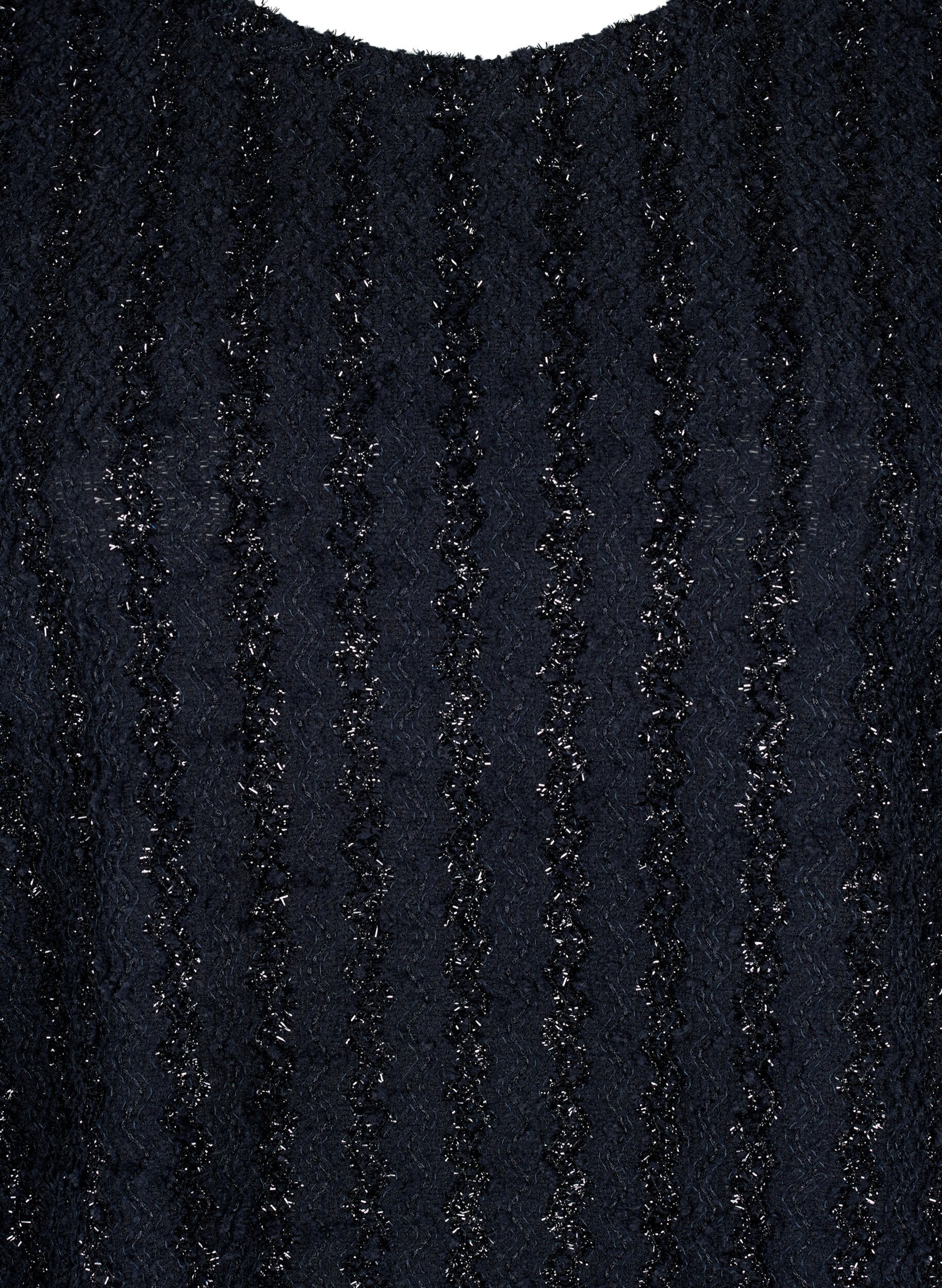 Zizzi Bluse med glimmerstruktur, Svart, Packshot image number 2