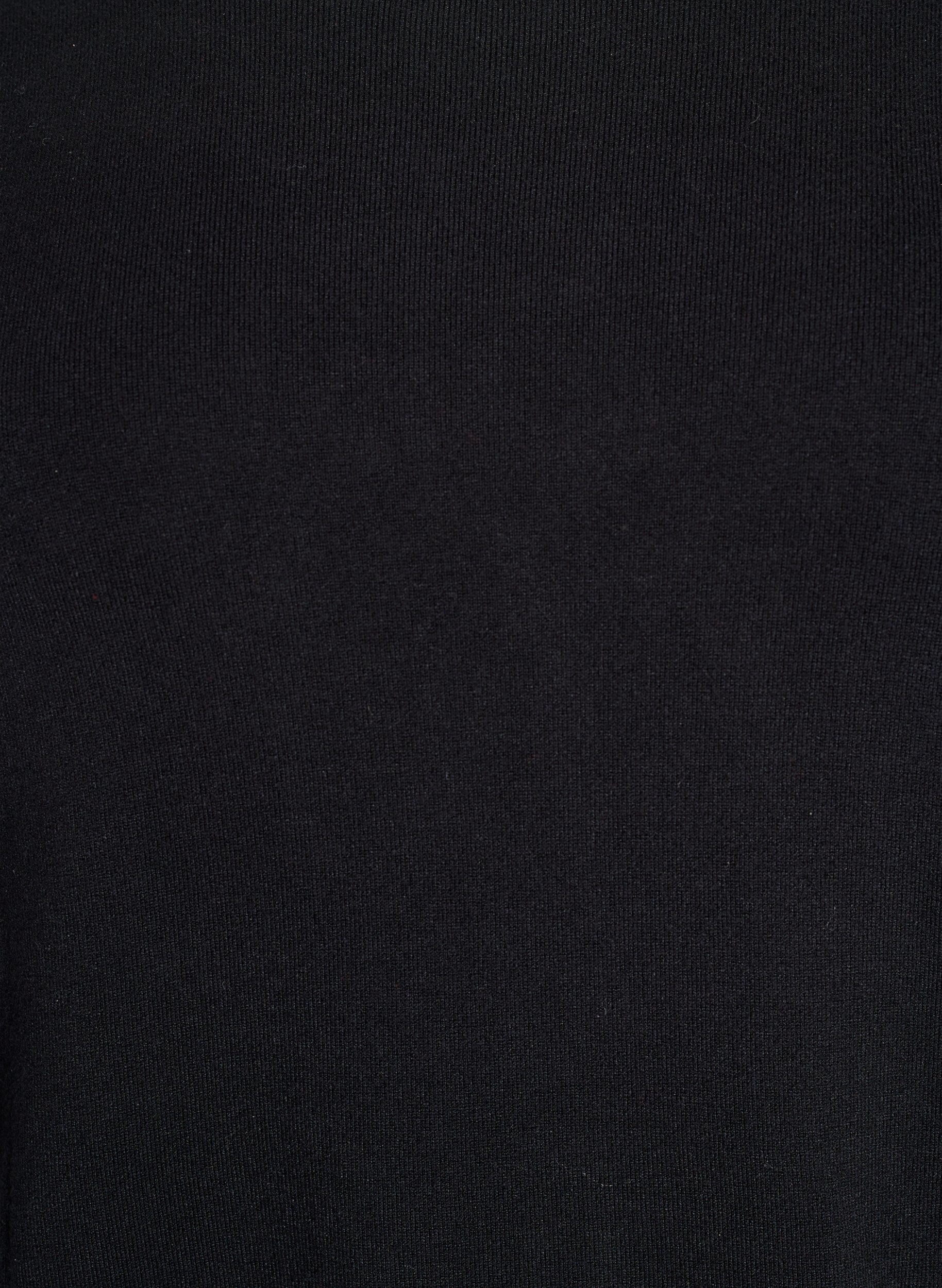 Zizzi Kortermet strikkebluse i viskose, Svart, Packshot image number 2