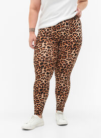 Viskose leggings med leopardmønster, Leo, Model